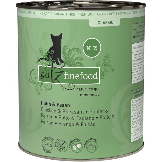 Catz finefood No. 15 Cat Food Chicken & Pheasant 200g (Pack of 6 x 200 g Catz finefood No. 15 Cat Food Chicken & Pheasant 200g (Pack of 6 x 200 g