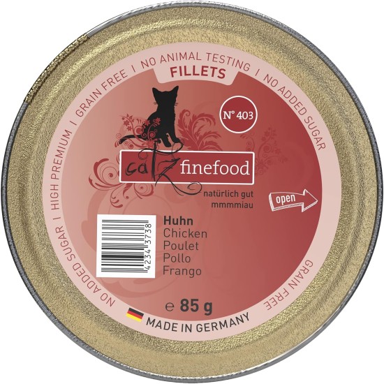 Catz finefood Number 403 – Chicken Fillets in Jelly Pack of 12 x 85 g Catz finefood Number 403 – Chicken Fillets in Jelly Pack of 12 x 85 g