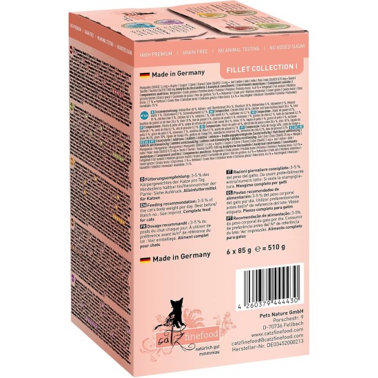 Catz finefood Number 403 – Chicken Fillets in Jelly Pack of 12 x 85 g Catz finefood Number 403 – Chicken Fillets in Jelly Pack of 12 x 85 g