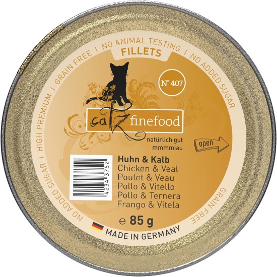 Catz finefood Number 403 – Chicken Fillets in Jelly Pack of 12 x 85 g Catz finefood Number 403 – Chicken Fillets in Jelly Pack of 12 x 85 g