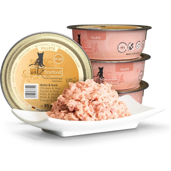 Catz finefood Number 403 – Chicken Fillets in Jelly Pack of 12 x 85 g Catz finefood Number 403 – Chicken Fillets in Jelly Pack of 12 x 85 g