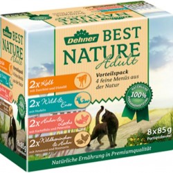 Dehner Best Nature Cat Food Multipack Wet Food Adult Cat Food 2 x Veal Wild Chicken Rabbit 8 x 85g Bags (680g) Dehner Best Nature Cat Food Multipack Wet Food Adult Cat Food 2 x Veal Wild Chicken Rabbit 8 x 85g Bags (680g)