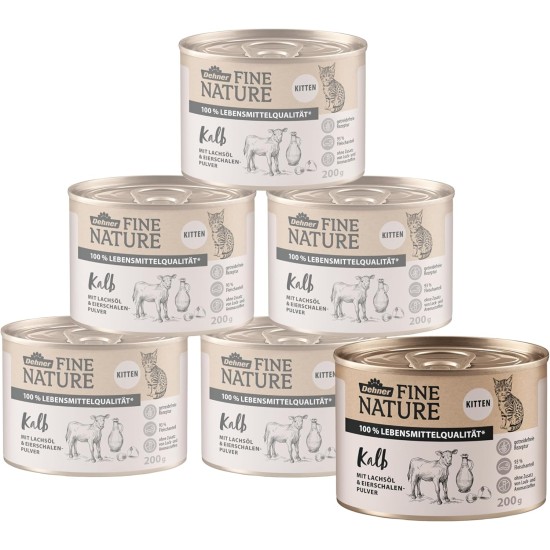 Dehner Fine Nature Cat Food, Wet Food, Grain-Free, for Adult Cats, Chicken, 6 x 400 g Tin (2.4 kg) Dehner Fine Nature Cat Food, Wet Food, Grain-Free, for Adult Cats, Chicken, 6 x 400 g Tin (2.4 kg)