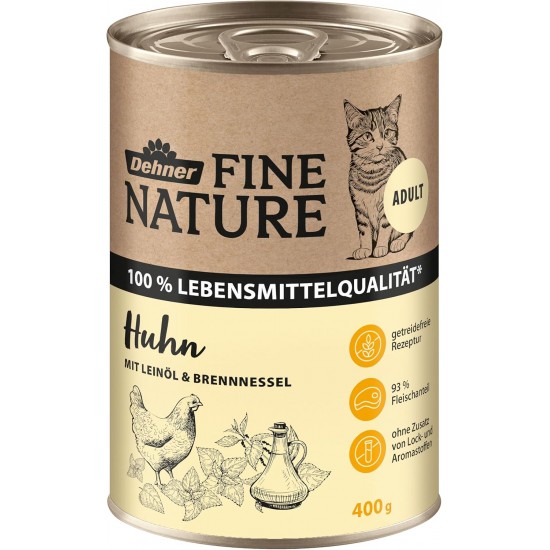 Dehner Fine Nature Cat Food, food grade quality, Calf, 6 x 400g (2400g) Dehner Fine Nature Cat Food, food grade quality, Calf, 6 x 400g (2400g)