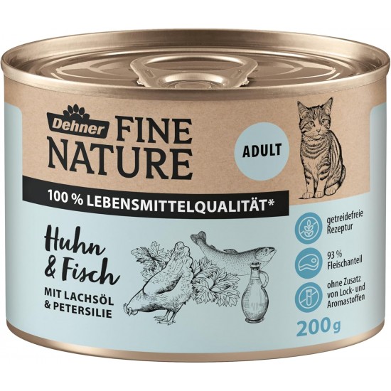 Dehner Fine Nature Cat Food, food grade quality, Calf, 6 x 400g (2400g) Dehner Fine Nature Cat Food, food grade quality, Calf, 6 x 400g (2400g)