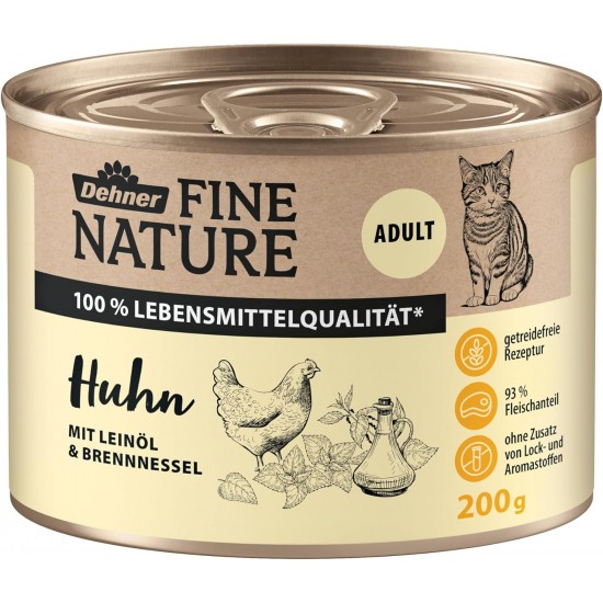 Dehner Fine Nature Cat Food, food grade quality, Calf, 6 x 400g (2400g) Dehner Fine Nature Cat Food, food grade quality, Calf, 6 x 400g (2400g)