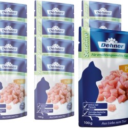 Dehner Premium Cat Food Sensitive, Wet Food, for Nutrition-Sensitive Cats, Turkey, 12 x 100 g Bags (1.2 kg) Dehner Premium Cat Food Sensitive, Wet Food, for Nutrition-Sensitive Cats, Turkey, 12 x 100 g Bags (1.2 kg)