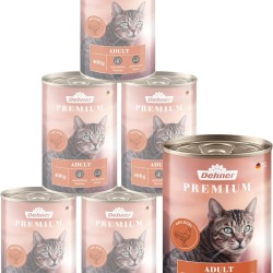 Dehner Premium Cat Food, Wet Food, Grain Free, for Adult Cats, Poultry, 6 x 400 g Tubs (2.4 kg) Dehner Premium Cat Food, Wet Food, Grain Free, for Adult Cats, Poultry, 6 x 400 g Tubs (2.4 kg)