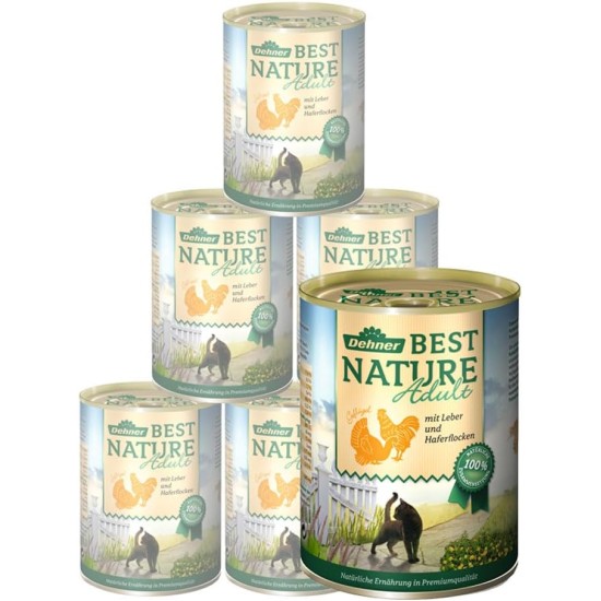Dehner Premium Cat Food, Wet Food, Grain Free, for Adult Cats, Poultry, 6 x 400 g Tubs (2.4 kg) Dehner Premium Cat Food, Wet Food, Grain Free, for Adult Cats, Poultry, 6 x 400 g Tubs (2.4 kg)