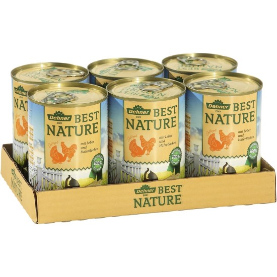 Dehner Premium Cat Food, Wet Food, Grain Free, for Adult Cats, Poultry, 6 x 400 g Tubs (2.4 kg) Dehner Premium Cat Food, Wet Food, Grain Free, for Adult Cats, Poultry, 6 x 400 g Tubs (2.4 kg)