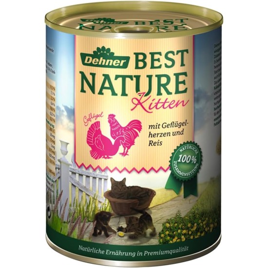 Dehner Premium Cat Food, Wet Food, Grain Free, for Adult Cats, Poultry, 6 x 400 g Tubs (2.4 kg) Dehner Premium Cat Food, Wet Food, Grain Free, for Adult Cats, Poultry, 6 x 400 g Tubs (2.4 kg)