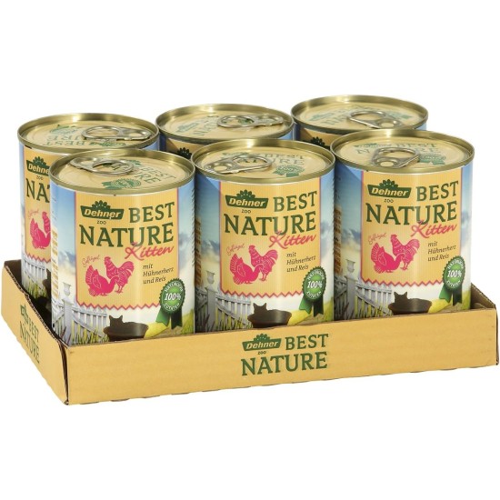 Dehner Premium Cat Food, Wet Food, Grain Free, for Adult Cats, Poultry, 6 x 400 g Tubs (2.4 kg) Dehner Premium Cat Food, Wet Food, Grain Free, for Adult Cats, Poultry, 6 x 400 g Tubs (2.4 kg)
