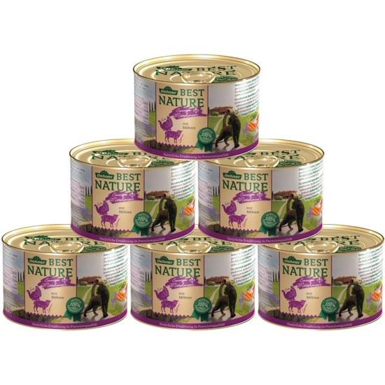 Dehner Premium Cat Food, Wet Food, Grain Free, for Adult Cats, Poultry, 6 x 400 g Tubs (2.4 kg) Dehner Premium Cat Food, Wet Food, Grain Free, for Adult Cats, Poultry, 6 x 400 g Tubs (2.4 kg)