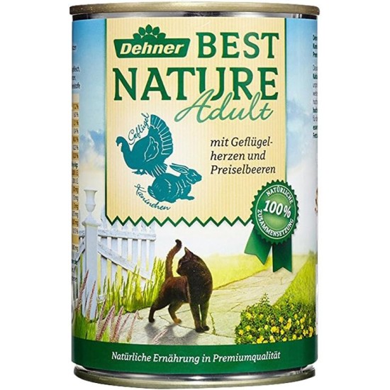Dehner Premium Cat Food, Wet Food, Grain Free, for Adult Cats, Poultry, 6 x 400 g Tubs (2.4 kg) Dehner Premium Cat Food, Wet Food, Grain Free, for Adult Cats, Poultry, 6 x 400 g Tubs (2.4 kg)