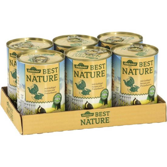 Dehner Premium Cat Food, Wet Food, Grain Free, for Adult Cats, Poultry, 6 x 400 g Tubs (2.4 kg) Dehner Premium Cat Food, Wet Food, Grain Free, for Adult Cats, Poultry, 6 x 400 g Tubs (2.4 kg)