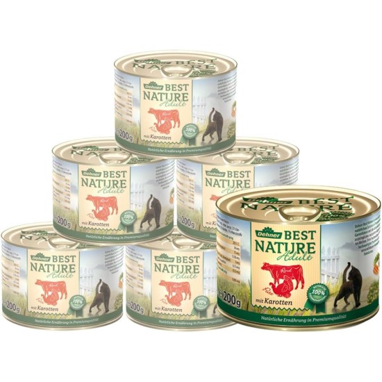Dehner Premium Cat Food, Wet Food, Grain Free, for Adult Cats, Poultry, 6 x 400 g Tubs (2.4 kg) Dehner Premium Cat Food, Wet Food, Grain Free, for Adult Cats, Poultry, 6 x 400 g Tubs (2.4 kg)