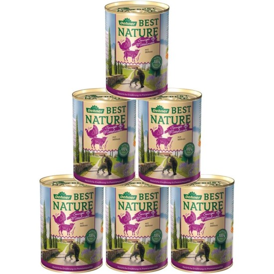 Dehner Premium Cat Food, Wet Food, Grain Free, for Adult Cats, Poultry, 6 x 400 g Tubs (2.4 kg) Dehner Premium Cat Food, Wet Food, Grain Free, for Adult Cats, Poultry, 6 x 400 g Tubs (2.4 kg)