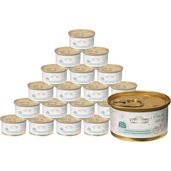 Dehner Premium Lovely Cat Food Wet Food Gluten Free Adult Cat Tuna Rice 24 x 70g Tin (1.68kg) Dehner Premium Lovely Cat Food Wet Food Gluten Free Adult Cat Tuna Rice 24 x 70g Tin (1.68kg)