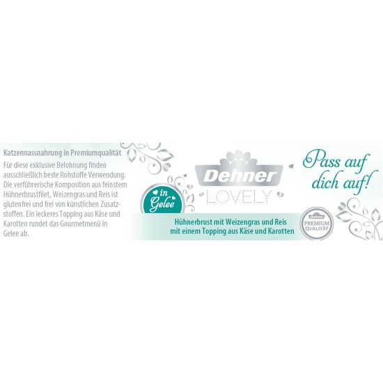 Dehner Premium Lovely Cat Food Wet Food Gluten Free Adult Cat Tuna Rice 24 x 70g Tin (1.68kg) Dehner Premium Lovely Cat Food Wet Food Gluten Free Adult Cat Tuna Rice 24 x 70g Tin (1.68kg)