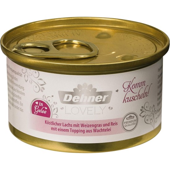 Dehner Premium Lovely Cat Food Wet Food Gluten Free Adult Cat Tuna Rice 24 x 70g Tin (1.68kg) Dehner Premium Lovely Cat Food Wet Food Gluten Free Adult Cat Tuna Rice 24 x 70g Tin (1.68kg)