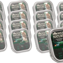 Dehner Wild Nature Auwald Cat Food, Wet Food, Grain-Free, for Adult Cats, Deer/Turkey, 16 x 100 g Bowl (1.6 kg) Dehner Wild Nature Auwald Cat Food, Wet Food, Grain-Free, for Adult Cats, Deer/Turkey, 16 x 100 g Bowl (1.6 kg)