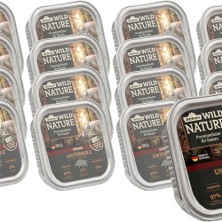 Dehner Wild Nature Cat Food, Undergrowth, Wet Food, Grain-Free / Sugar-Free, for Older Cats, Wild Boar, 16 x 100 g Bowl (1.6 kg) Dehner Wild Nature Cat Food, Undergrowth, Wet Food, Grain-Free / Sugar-Free, for Older Cats, Wild Boar, 16 x 100 g Bowl (1.6 kg)