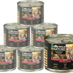 Dehner Wild Nature Kitten Hügelland, Wet Food, Grain-Free / Sugar-Free, for Young Cats, Chicken, 6 x 200 g Tin (1.2 kg) Dehner Wild Nature Kitten Hügelland, Wet Food, Grain-Free / Sugar-Free, for Young Cats, Chicken, 6 x 200 g Tin (1.2 kg)