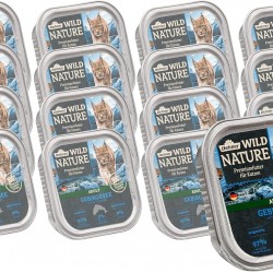 Dehner Wild Nature Mountain Lake Cat Food, Wet Food, Grain-Free / Sugar-Free, for Adult Cats, Salmon/Trout, 16 x 100 g Bowl (1.6 kg) Dehner Wild Nature Mountain Lake Cat Food, Wet Food, Grain-Free / Sugar-Free, for Adult Cats, Salmon/Trout, 16 x 100 g Bowl (1.6 kg)