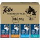 FELIX | Delicate Conical | Adult Cat | Jelly | 100% Complete and Balanced Formula | With Tuna, Cod, Beef and Chicken | Fresh Bag | 80 x 85g FELIX | Delicate Conical | Adult Cat | Jelly | 100% Complete and Balanced Formula | With Tuna, Cod, Beef and Chicken | Fresh Bag | 80 x 85g