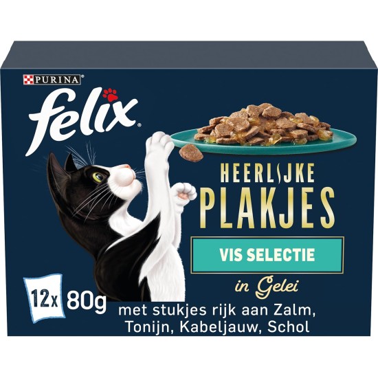 FELIX Country House Delices in Slices | Cat | Jelly | Selection of Beef, Chicken, Duck and Turkey | 12 x 80g | Fresh Bags FELIX Country House Delices in Slices | Cat | Jelly | Selection of Beef, Chicken, Duck and Turkey | 12 x 80g | Fresh Bags