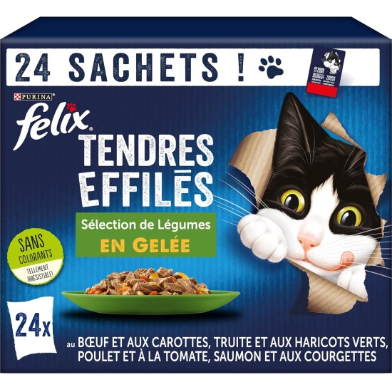 FELIX Delicate Conical Jelly Mixed Vegetables 24 x 85g FELIX Delicate Conical Jelly Mixed Vegetables 24 x 85g