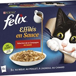 FELIX Delicate Sauce | Adult Cat | Selection of Beef, Chicken, Duck and Lamb | 12 x 85g | Fresh Bags FELIX Delicate Sauce | Adult Cat | Selection of Beef, Chicken, Duck and Lamb | 12 x 85g | Fresh Bags