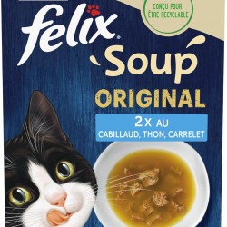 FELIX Original Soup | Cat Adult | Fish Selection | 48 Pieces | 6 x 48 g | 2.3 kg | Soup in Bag FELIX Original Soup | Cat Adult | Fish Selection | 48 Pieces | 6 x 48 g | 2.3 kg | Soup in Bag