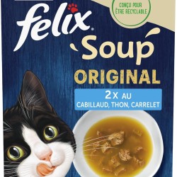FELIX Original Soup | Cat Adult | Fish Selection | 48 Pieces | 6 x 48 g | 2.3 kg | Soup in Bag FELIX Original Soup | Cat Adult | Fish Selection | 48 Pieces | 6 x 48 g | 2.3 kg | Soup in Bag