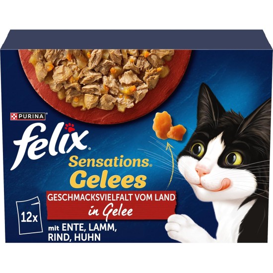FELIX Sensations Jelly Wet Cat Food with Chicken and Carrot in Jelly, Pack of 26 (26 x 85 g) FELIX Sensations Jelly Wet Cat Food with Chicken and Carrot in Jelly, Pack of 26 (26 x 85 g)