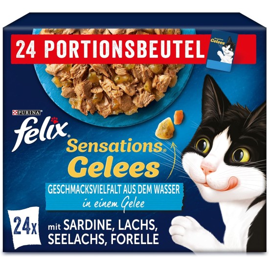 FELIX Sensations Jelly Wet Cat Food with Chicken and Carrot in Jelly, Pack of 26 (26 x 85 g) FELIX Sensations Jelly Wet Cat Food with Chicken and Carrot in Jelly, Pack of 26 (26 x 85 g)