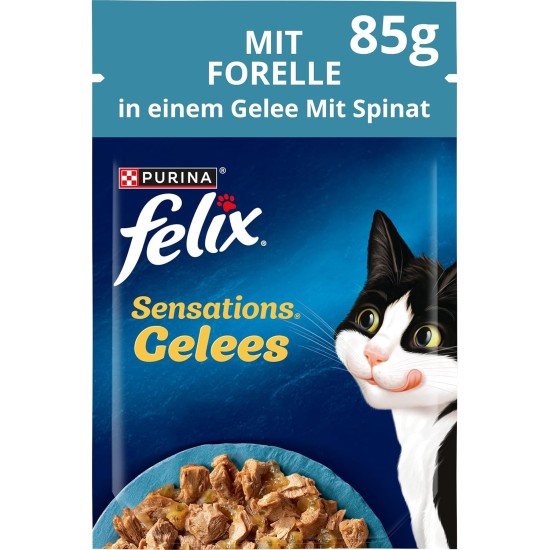 FELIX Sensations Jelly Wet Cat Food with Chicken and Carrot in Jelly, Pack of 26 (26 x 85 g) FELIX Sensations Jelly Wet Cat Food with Chicken and Carrot in Jelly, Pack of 26 (26 x 85 g)