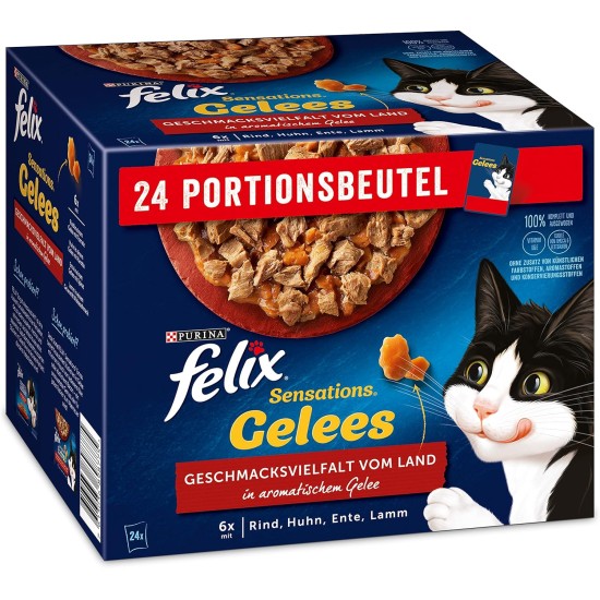 FELIX Sensations Jelly Wet Cat Food with Chicken and Carrot in Jelly, Pack of 26 (26 x 85 g) FELIX Sensations Jelly Wet Cat Food with Chicken and Carrot in Jelly, Pack of 26 (26 x 85 g)