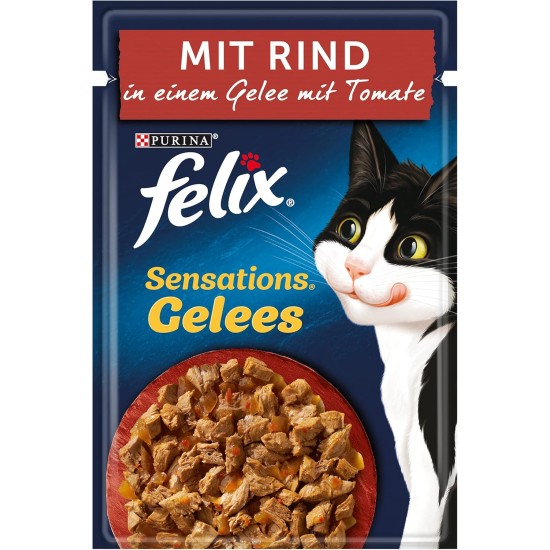 FELIX Sensations Jelly Wet Cat Food with Chicken and Carrot in Jelly, Pack of 26 (26 x 85 g) FELIX Sensations Jelly Wet Cat Food with Chicken and Carrot in Jelly, Pack of 26 (26 x 85 g)
