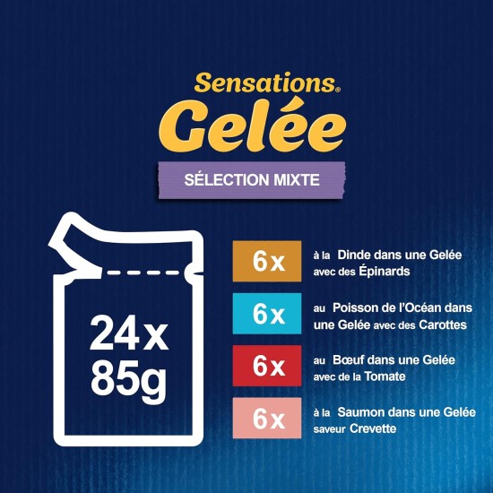 FELIX Sensations en Mixed Jelly 24 x 85g FELIX Sensations en Mixed Jelly 24 x 85g