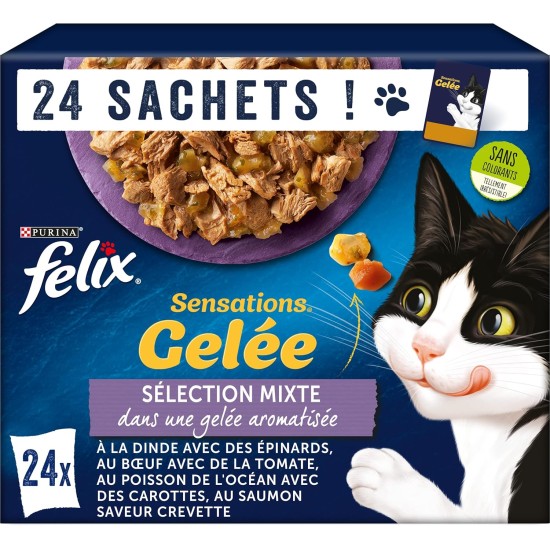 FELIX Sensations en Mixed Jelly 24 x 85g FELIX Sensations en Mixed Jelly 24 x 85g
