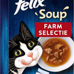 FELIX Suppe Farm Selection Cat Soup 6 x 48 g - Box of 4 (24 Portion Bags; 1.15 kg) FELIX Suppe Farm Selection Cat Soup 6 x 48 g - Box of 4 (24 Portion Bags; 1.15 kg)