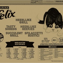 FELIX Tasty Shreds Wet Cat Food in Sauce, Mixed Variety, Pack of 80 (4 x 20 x 80 g) FELIX Tasty Shreds Wet Cat Food in Sauce, Mixed Variety, Pack of 80 (4 x 20 x 80 g)