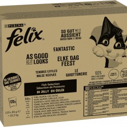 Felix As Good As It Looks Wet Cat Food in Jelly, Fish Variety Mix, Pack of 120 (120 x 85 g) Felix As Good As It Looks Wet Cat Food in Jelly, Fish Variety Mix, Pack of 120 (120 x 85 g)