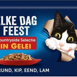 Felix Jeden Tag Party Countryside 44 x 85 g Cat Food in Bag, 3.74 kg, Beef, Chicken, Duck, Lamb Felix Jeden Tag Party Countryside 44 x 85 g Cat Food in Bag, 3.74 kg, Beef, Chicken, Duck, Lamb