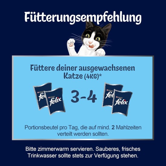 Felix Naturally Delicious, Wet Cat Food with Vegetables in Jelly, Pack of 80 (2 x 40 x 80 g) Felix Naturally Delicious, Wet Cat Food with Vegetables in Jelly, Pack of 80 (2 x 40 x 80 g)