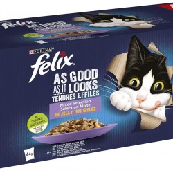 Felix Purina Fantastic Adult Wet Cat Food - 44 Bags of 85 g (1 Pack) Felix Purina Fantastic Adult Wet Cat Food - 44 Bags of 85 g (1 Pack)