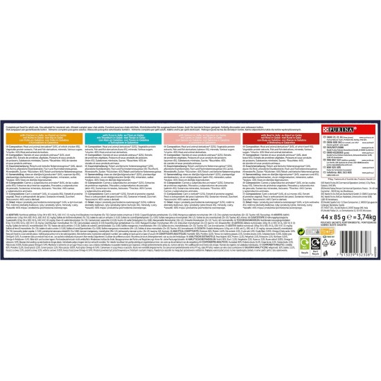 Felix Purina Fantastic Adult Wet Cat Food - 44 Bags of 85 g (1 Pack) Felix Purina Fantastic Adult Wet Cat Food - 44 Bags of 85 g (1 Pack)