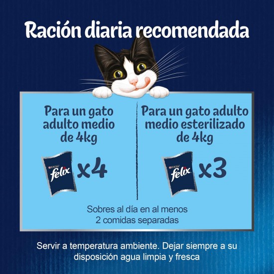 Felix Purina Fantastic Adult Wet Cat Food - 44 Bags of 85 g (1 Pack) Felix Purina Fantastic Adult Wet Cat Food - 44 Bags of 85 g (1 Pack)