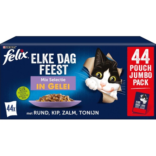 Felix Purina Fantastic Adult Wet Cat Food - 44 Bags of 85 g (1 Pack) Felix Purina Fantastic Adult Wet Cat Food - 44 Bags of 85 g (1 Pack)